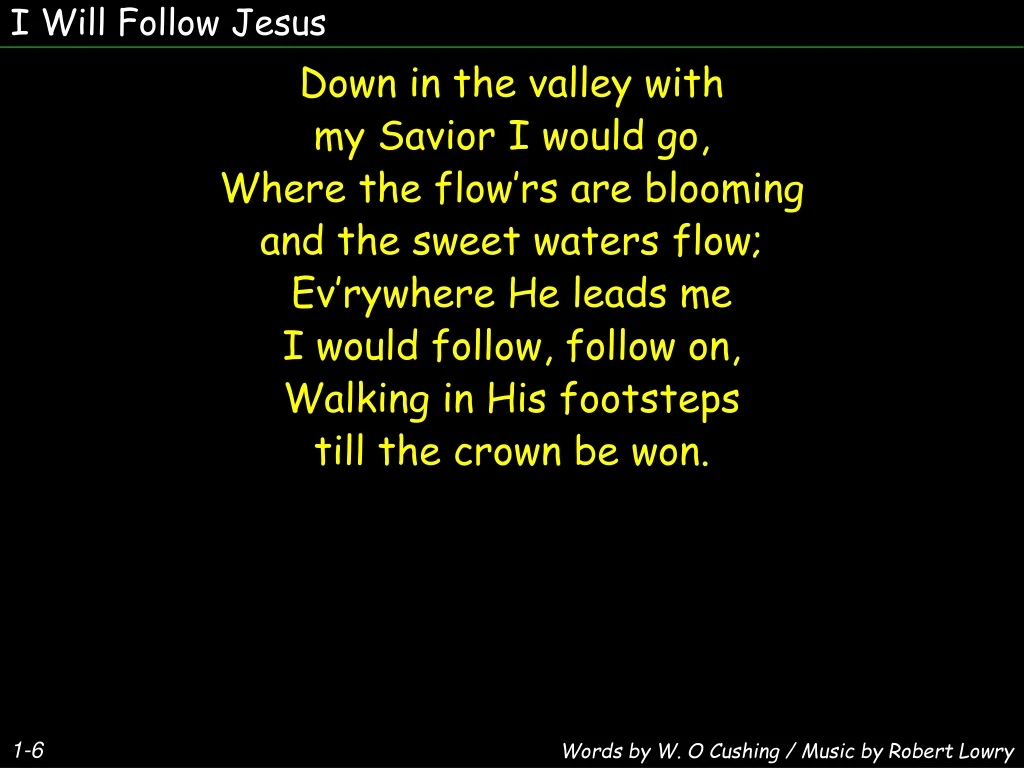 i will follow jesus