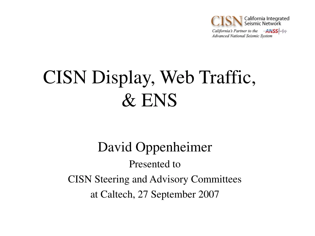 cisn display web traffic ens