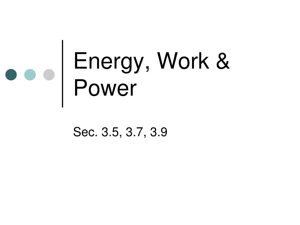 energy work power