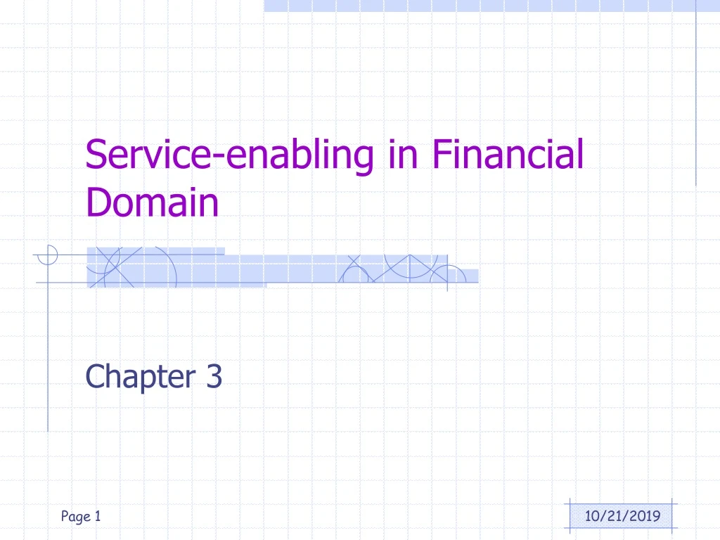 service enabling in financial domain