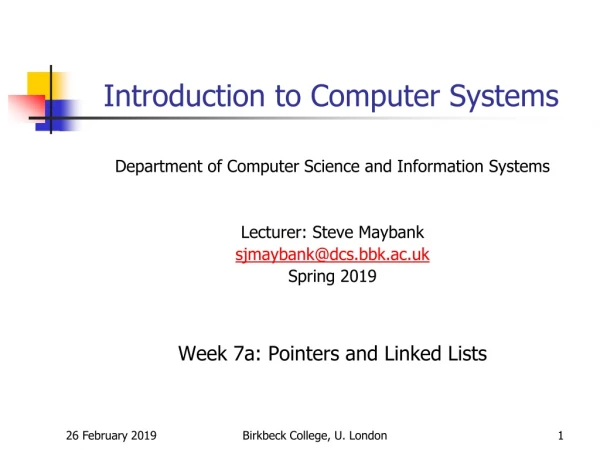 Introduction to Computer Systems