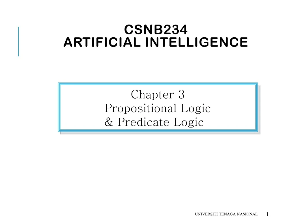 csnb234 artificial intelligence