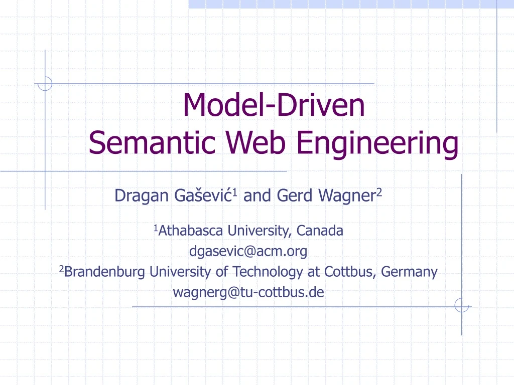 model driven semantic web engineering