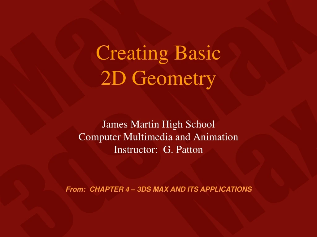 creating basic 2d geometry