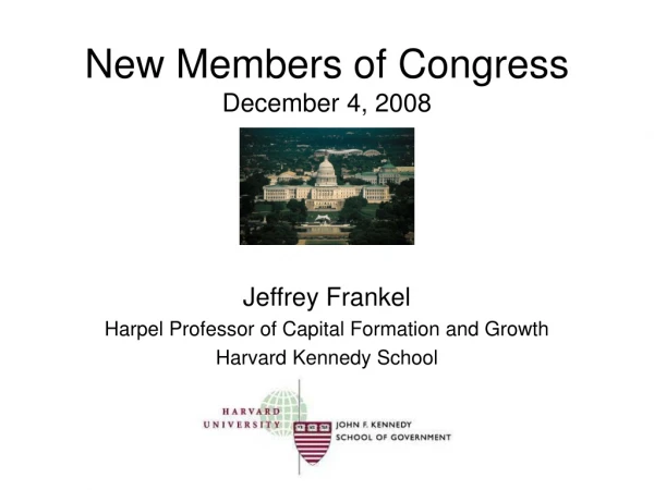 New Members of Congress December 4, 2008
