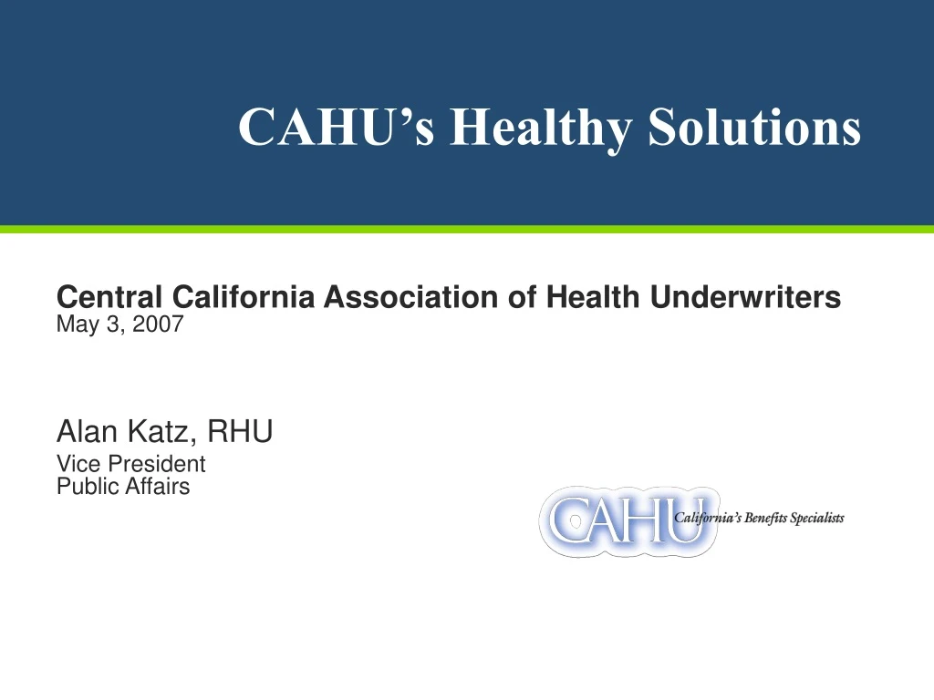 cahu s healthy solutions
