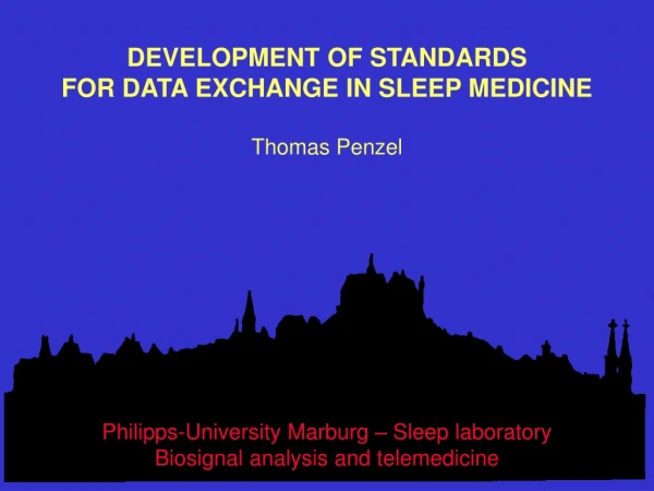 Philipps-University Marburg – Sleep laboratory Biosignal analysis and telemedicine