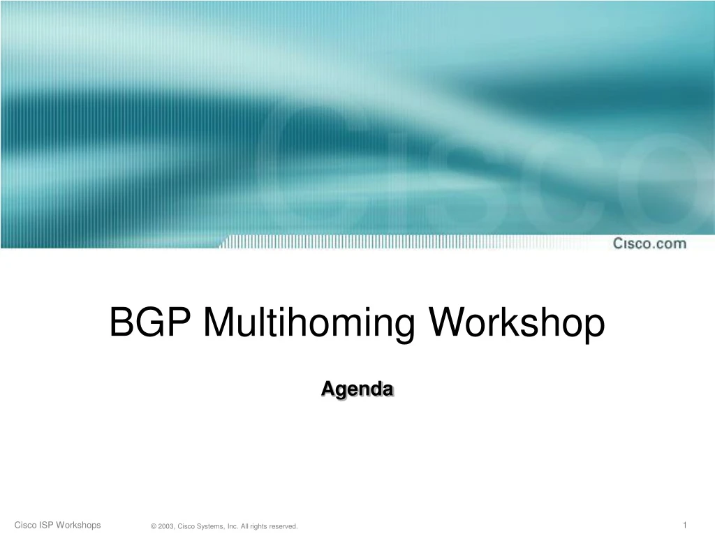 bgp multihoming workshop