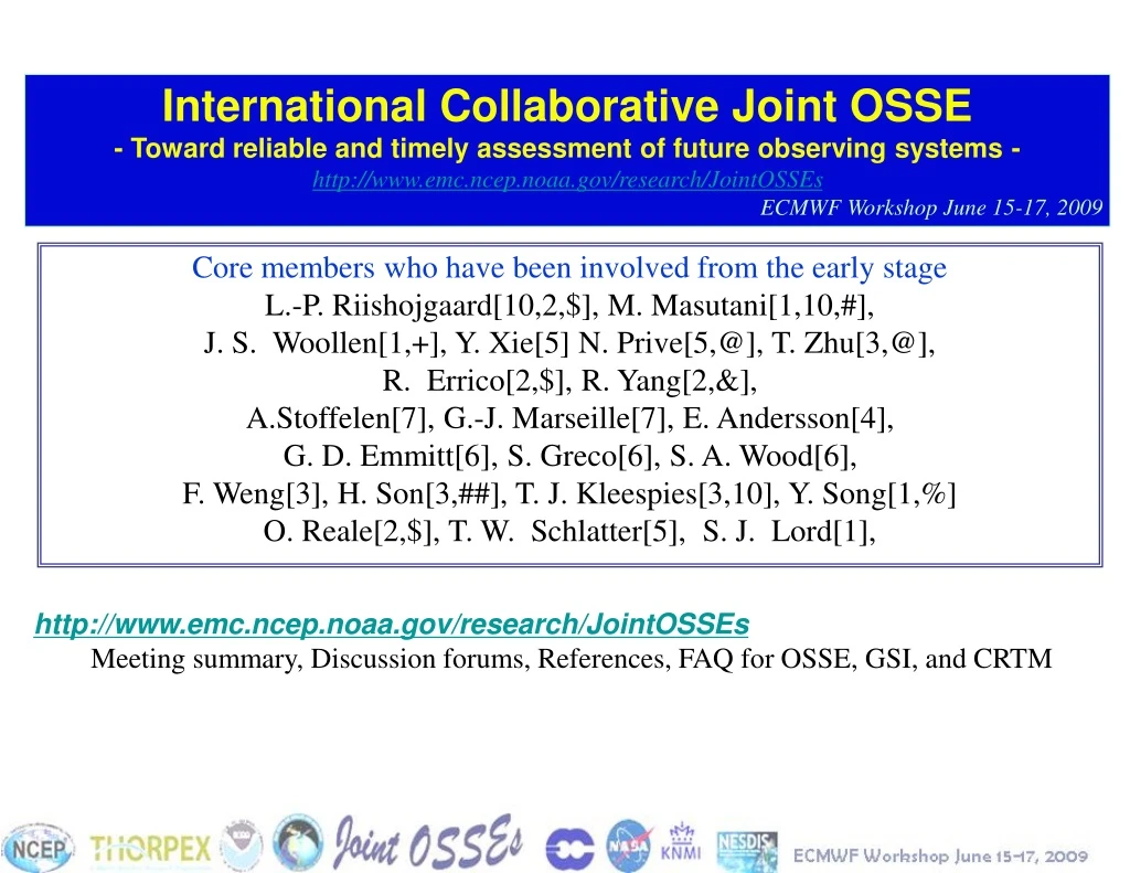 international collaborative joint osse toward