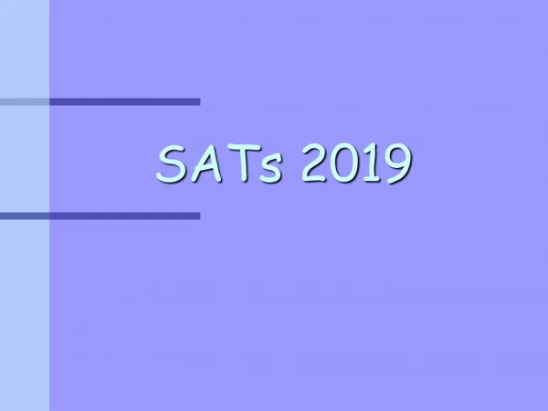 SATs 2019