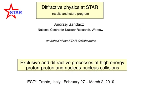 Diffractive physics at STAR