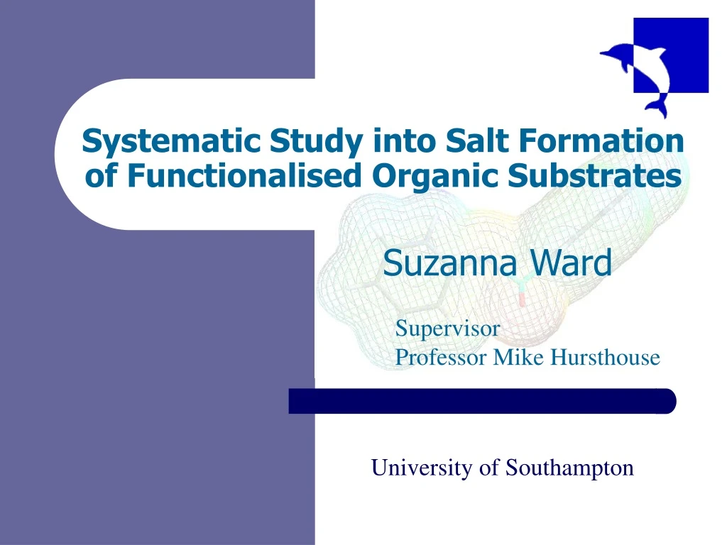 systematic study into salt formation of functionalised organic substrates