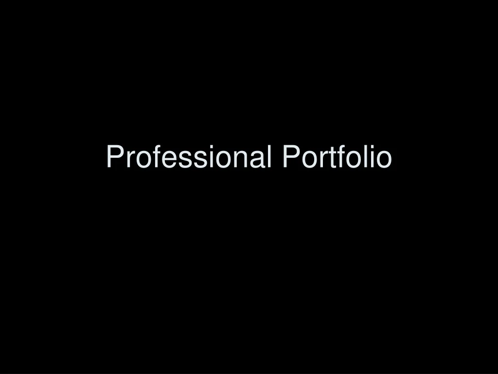 professional portfolio