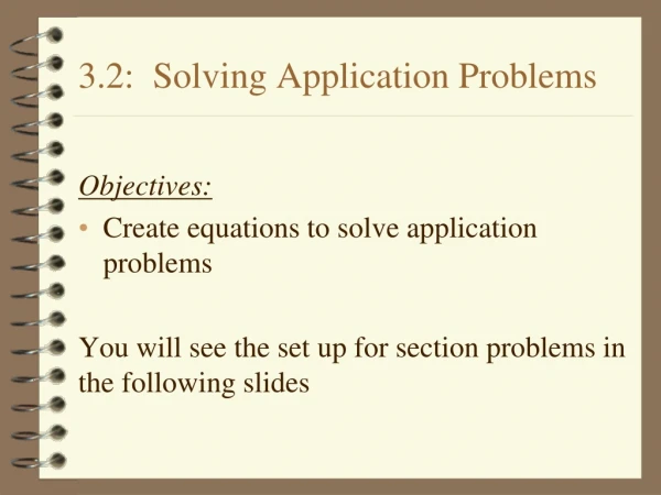 3.2: Solving Application Problems