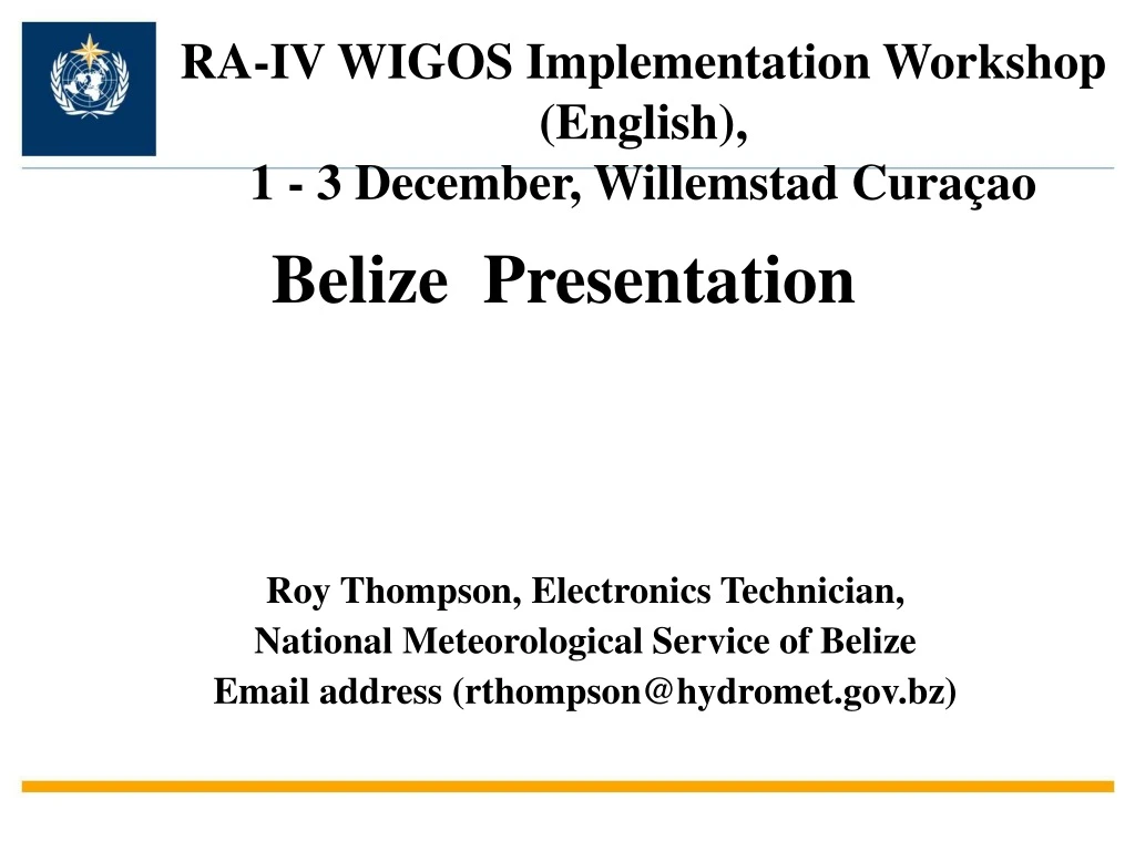 ra iv wigos implementation workshop english
