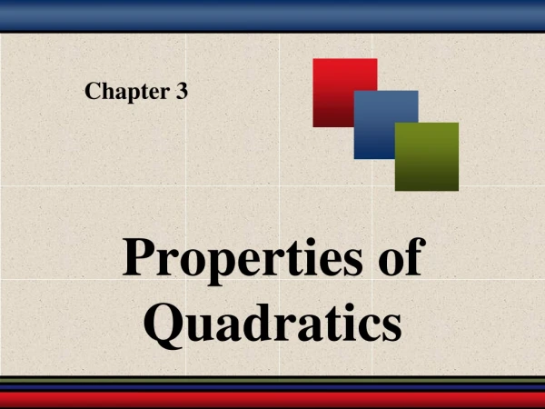 Properties of Quadratics