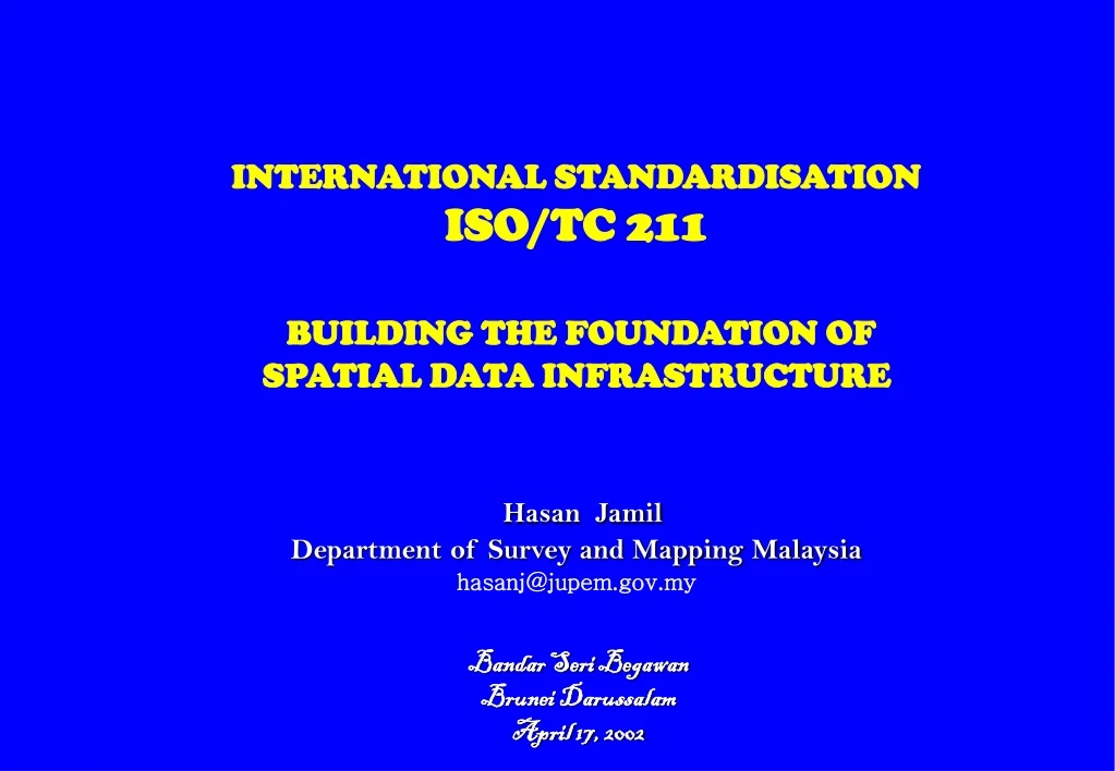 international standardisation iso tc 211 building