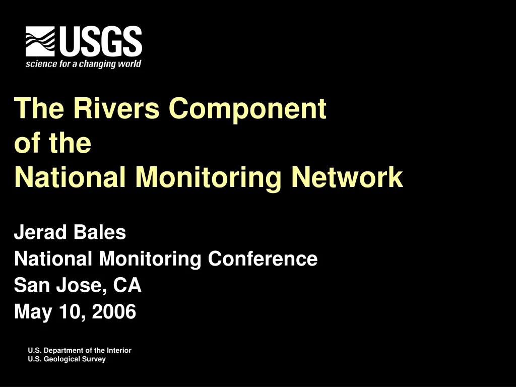 the rivers component of the national monitoring network