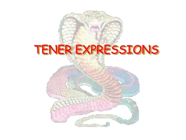 TENER EXPRESSIONS