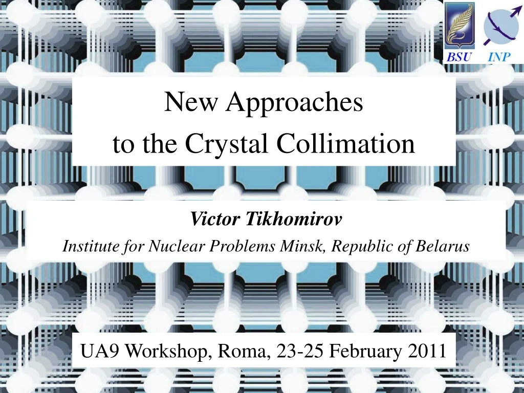 new approaches to the crystal collimation