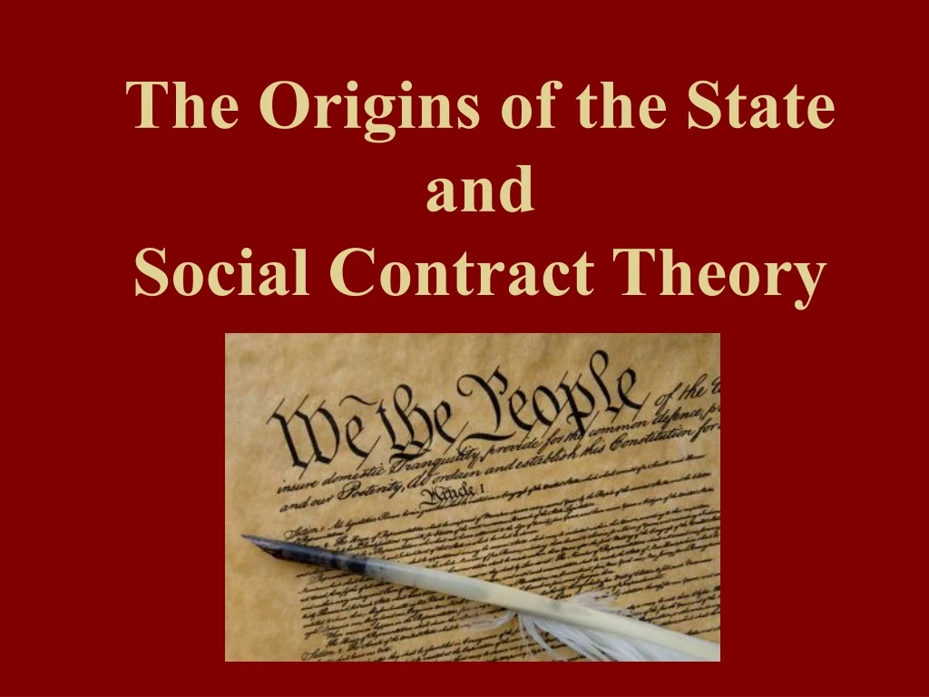 the origins of the state and social contract theory