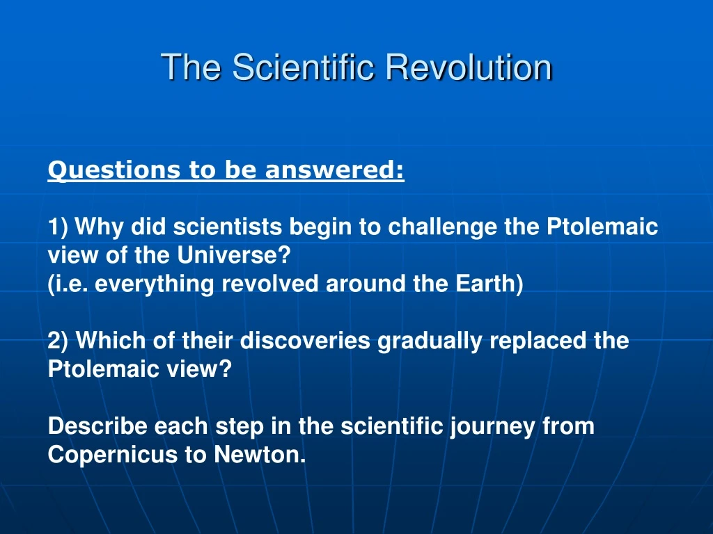 the scientific revolution