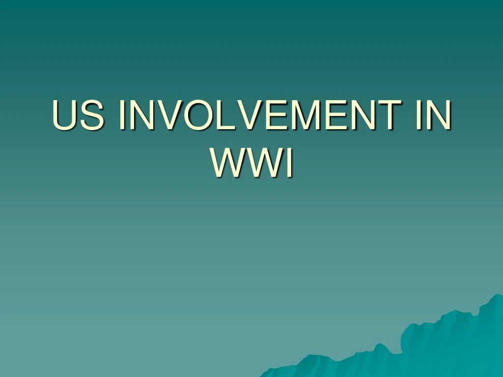 us involvement in wwi