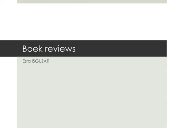 Boek reviews