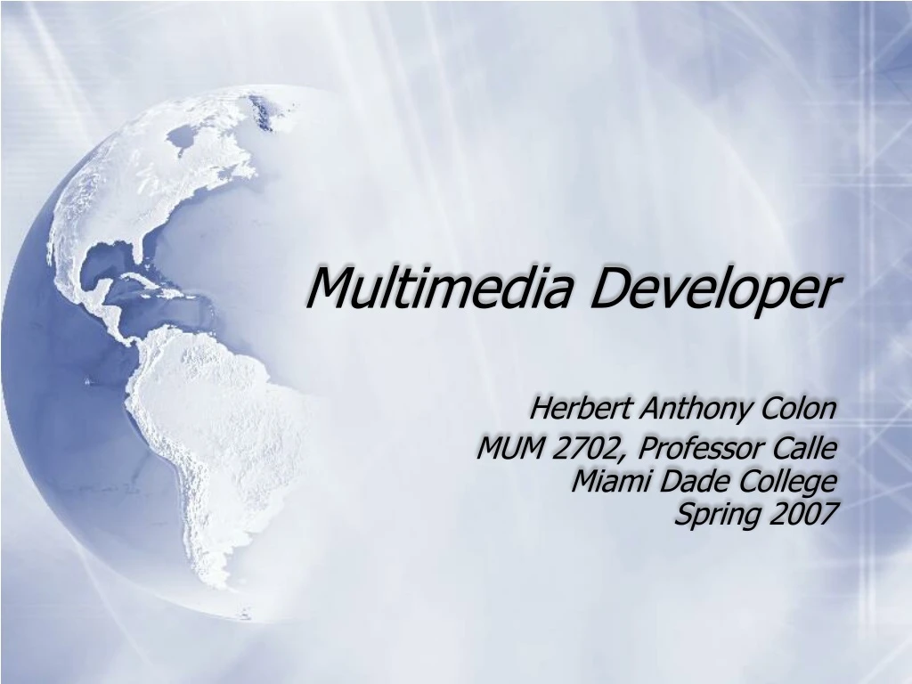 multimedia developer
