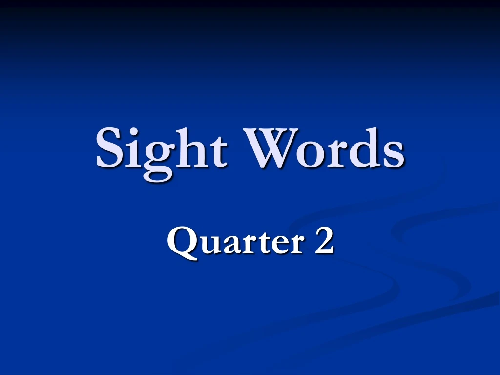 sight words