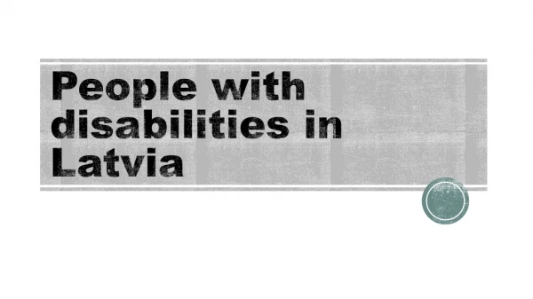 People with disabilities in Latvia