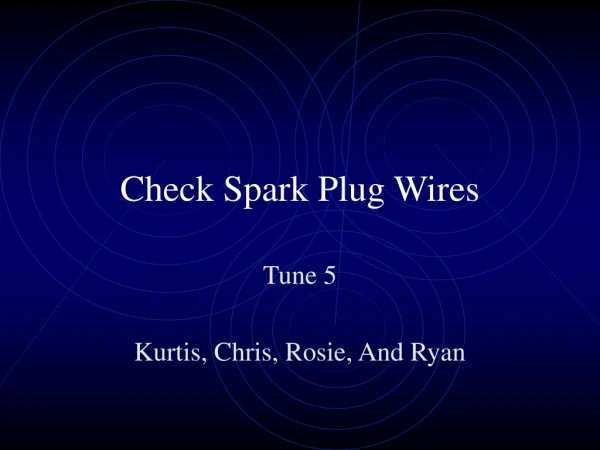 Check Spark Plug Wires