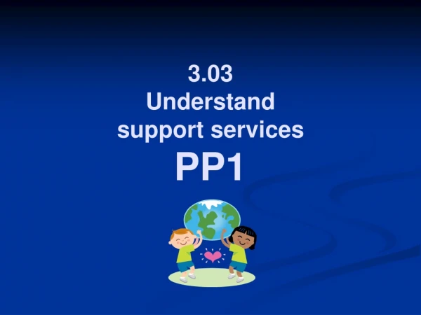 3.03 Understand support services PP1