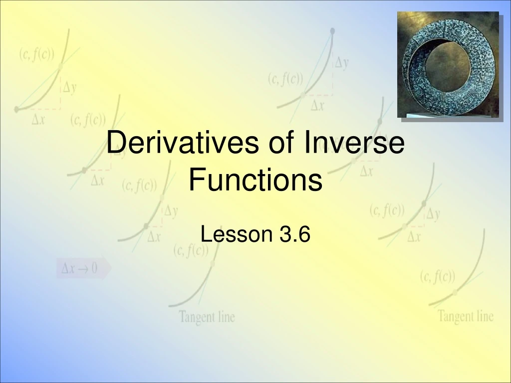 derivatives of inverse functions