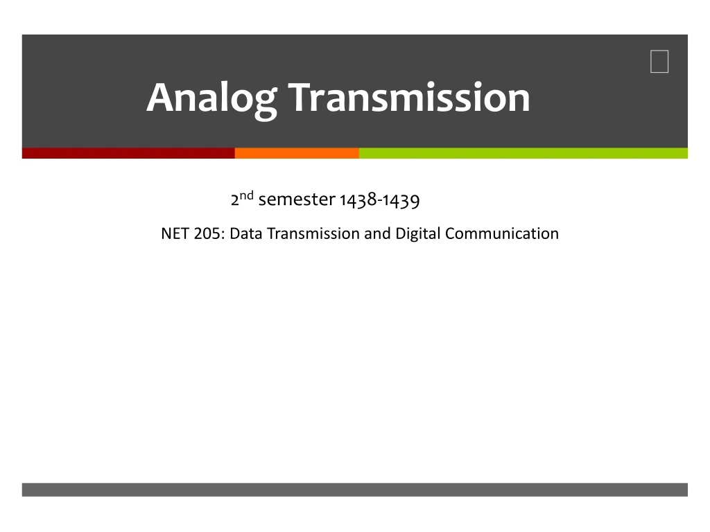 analog transmission