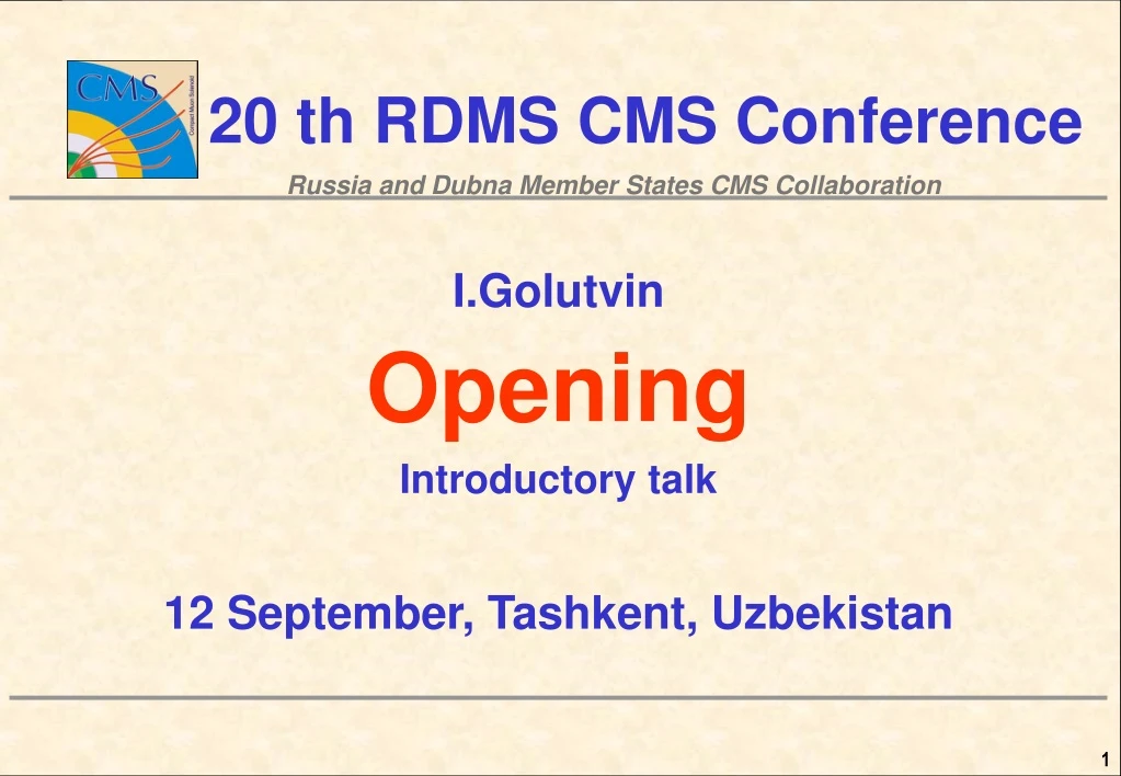 i golutvin opening introductory talk 12 september