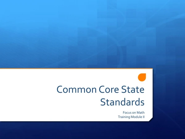 Common Core State Standards