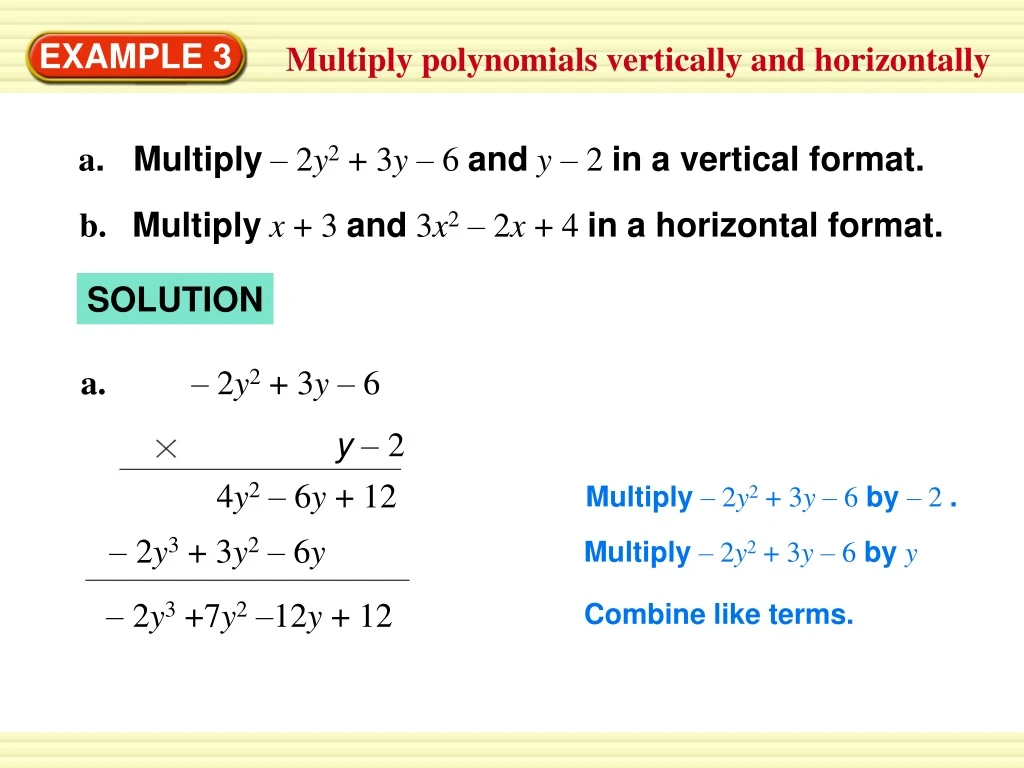 a multiply 2 y 2 3 y 6 and y 2 in a vertical