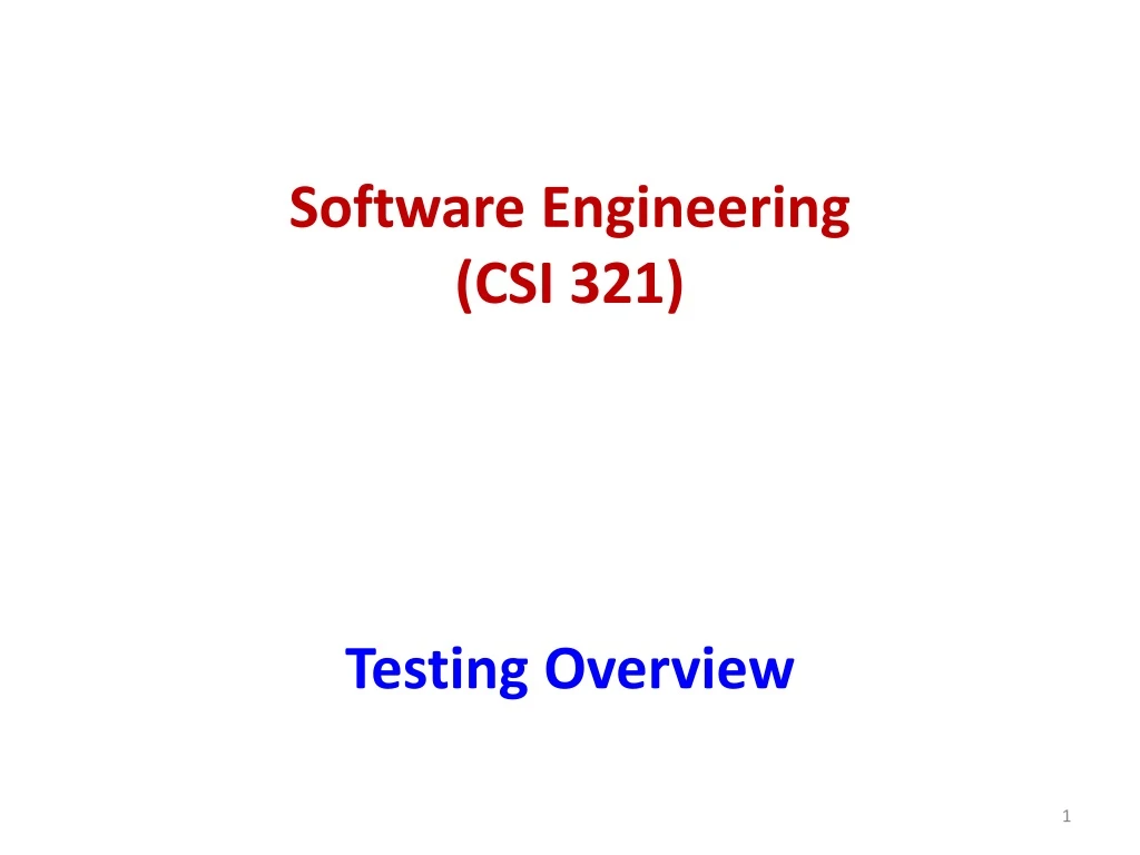 software engineering csi 321