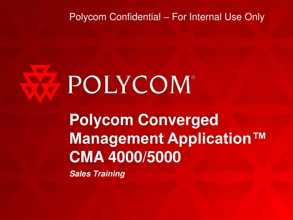 polycom converged management application cma 4000 5000