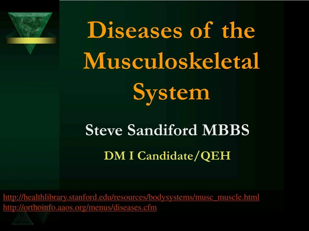 diseases of the musculoskeletal system