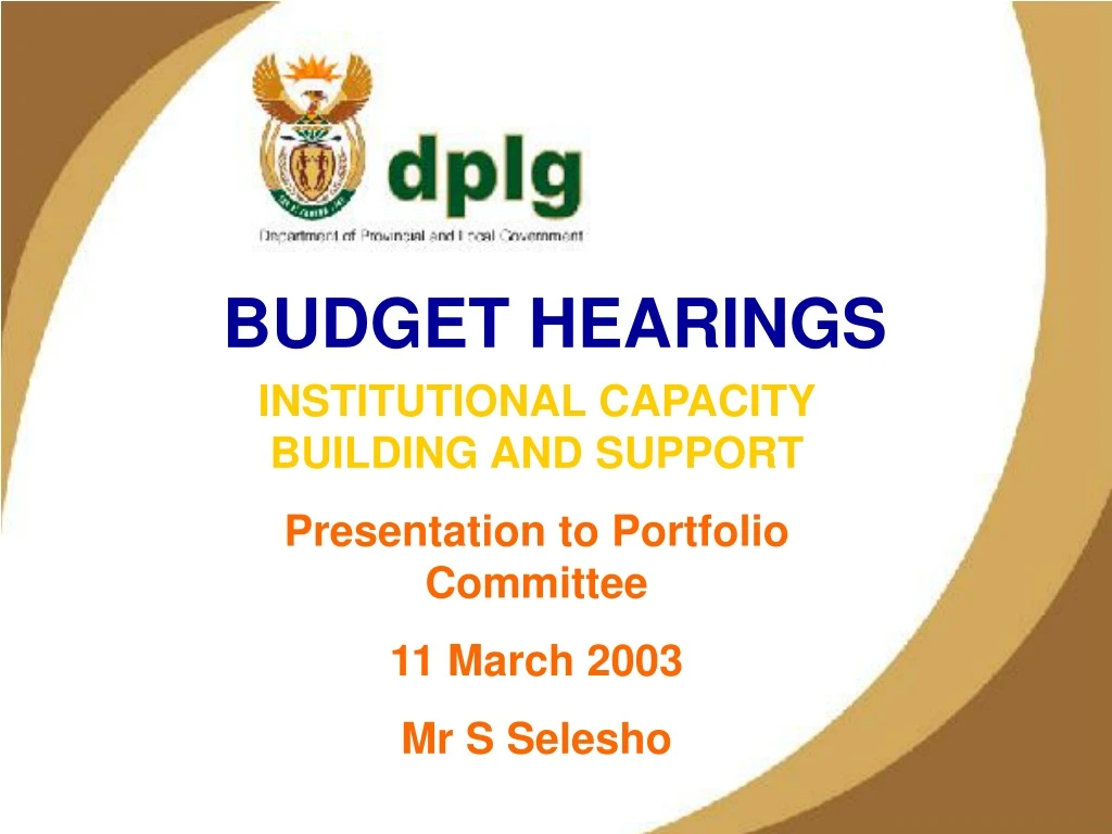 budget hearings