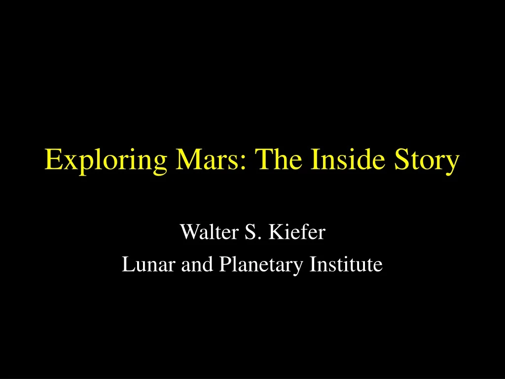 exploring mars the inside story