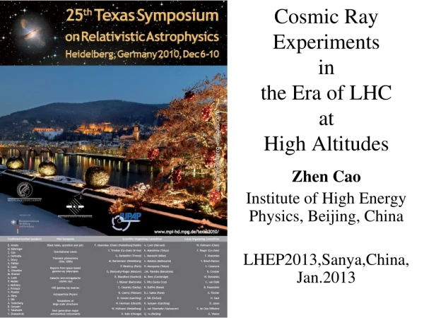 Cosmic Ray Experiments in the Era of LHC at High Altitudes