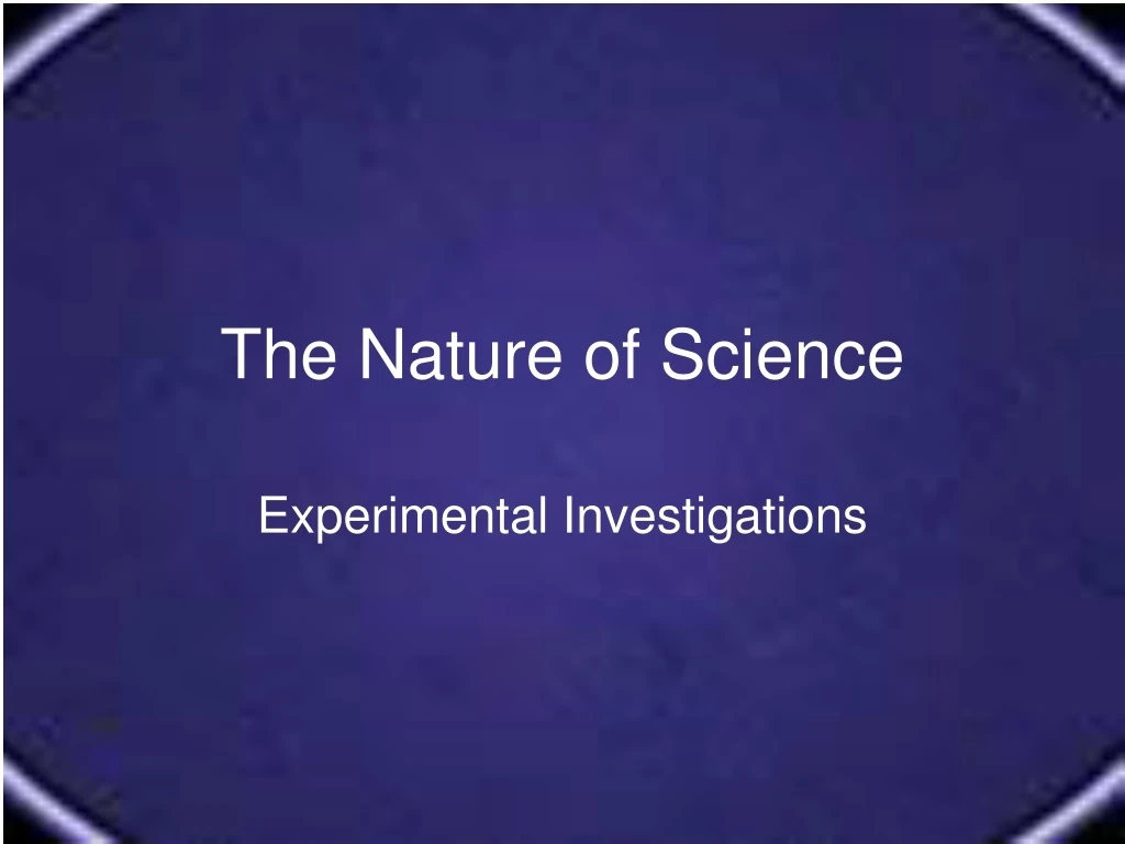 the nature of science