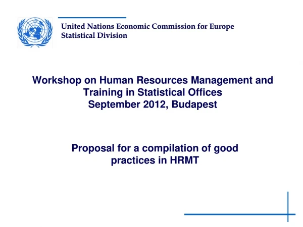 Proposal for a compilation of good practices in HRMT
