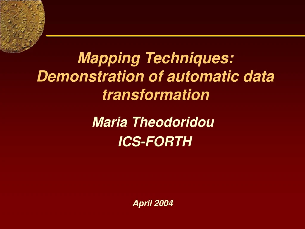 mapping techniques demonstration of automatic data transformation