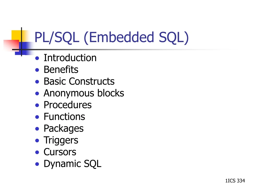 pl sql embedded sql