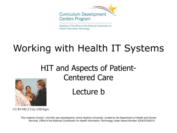 Working with Health IT Systems
