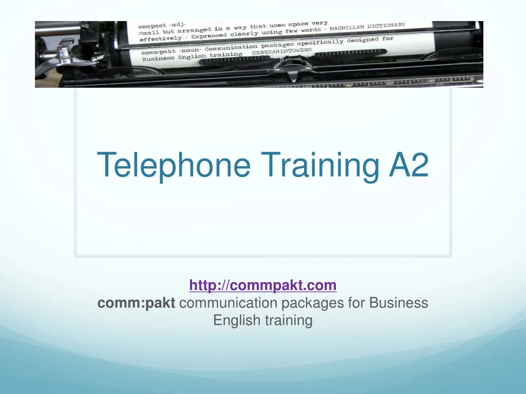 telephone training a2